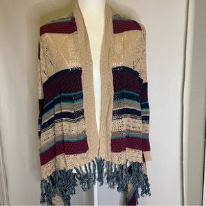 Maurice’s boho colorful cardigan sweater great condition size S